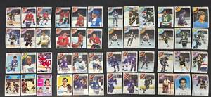 lot 340BL image: Vintage 1970s NHL Hockey Cards (Lot of 48) featuring Bruins, Sabres, North Stars, Penguins