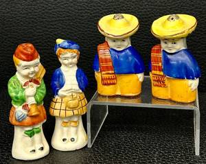 lot 24MA image: Vintage Salt and Pepper Shakers (Lot of 4) - Occupied Japan, Crystal Beach Canada Mark