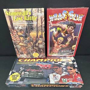 lot 29JM image: Avalon Hill Stonewalls Last Battle Wrasslin NASCAR Champions