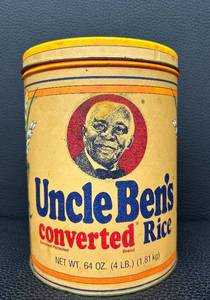 lot 39WS image: Uncle Bens Converted Long Grain Rice Can - Replica of 1947 Packaging