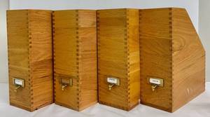 lot 146 image: Levenger Wood Desk Organizers  Levenger Magazine Holders