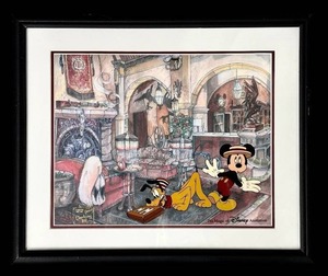 lot 203 image: Disney The Magic of Disney Animation Checking In Framed Print Animation Gallery 2004