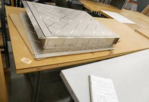 lot 28 image: Wood top workbench 36x72