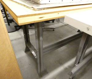 lot 28 image: Wood top workbench 36x72