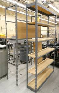 lot 46 image: 2 garage shelves 12x48x84 and 18x48x84