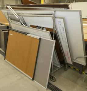 lot 86 image: Metro cart loaded with whiteboards