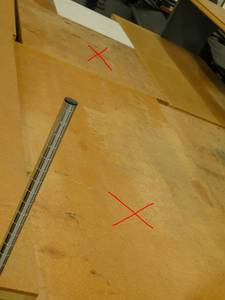 lot 88 image: TWO wood top workbenches 36x72  36x60