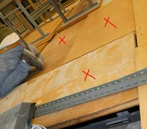 lot 94 image: THREE wood top workbenches 30x72  30x60  30x60