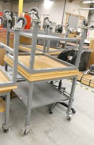 lot 125 image: Two tables with adjustable legs 36x30