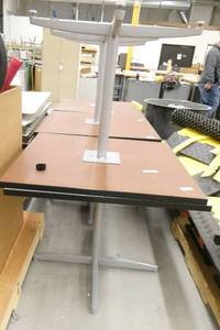 lot 157 image: TWO tables 30x30 great for a lunch room