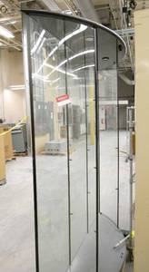 lot 159 image: Glass display cabinet w3 shelves