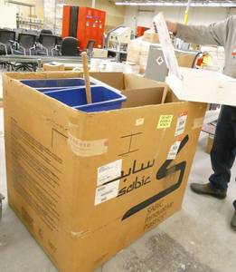 lot 166 image: Pallet of First Aid, waste baskets