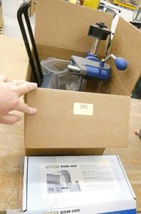 lot 185 image: Dremel drill stand and other wood working tools