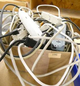 lot 196 image: Box of about 20 outlet strips