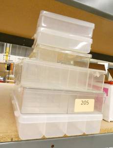 lot 205 image: 6 parts organizer boxes