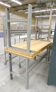 lot 278 image: Two wood top worktables