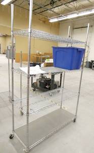 lot 287 image: Two wire shelving carts