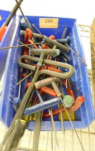 lot 290 image: Bin of hex wrenches