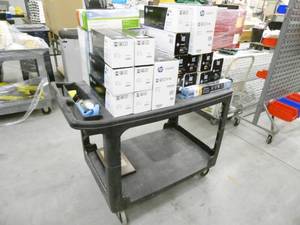 lot 267 image: rubbermaid cart with laser toner
