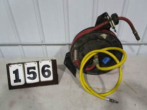 lot 156 image: Auto Rewind Air Hose Reel wHose
