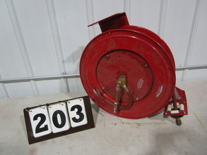 lot 203 image: Tekton Auto Retracting Air Hose Reel wHose