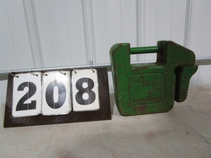 lot 208 image: John Deere Tractor Weight