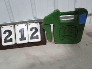 lot 212 image: John Deere Tractor Weight