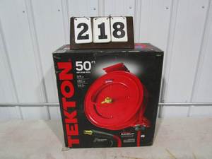 lot 218 image: Tekton 50 ft Auto Rewind Air Hose Reel whose