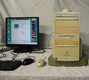 Original Packard Bell PackardHell Multimedia E140 Tower PC w original mouse