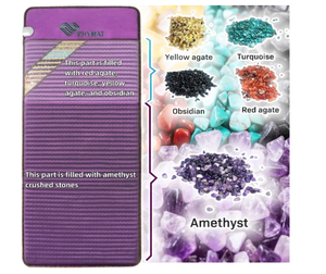 lot 8 image: PHYMAT Far Infrared Amethyst Heating Pad (67x27)- 5 Color Gemstone Crystal Heating Pad - Infrared Mat Full Body- Bio Amethyst Mat with Auto Shut Off - Overheat Protection,Smart Control