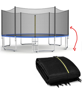 lot 301 image: Costway Trampoline Replacement Protection Enclosure Net with Zipper - 12 feet