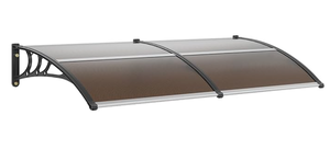 lot 310 image: VEVOR Window Door Awning Canopy 78 x 38, UPF 50 Polycarbonate Entry Door Outdoor Window Awning Exterior, Front Door Overhang Awning for Sun Shutter, UV, Rain, Snow Protection, Hollow Sheet