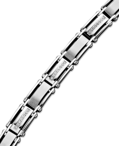 lot 48 image: MCYS Mens Diamond Bracelet in Stainless Steel (12 ct. t.w.)