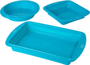 lot 233 image: Wolfgang Puck 3-piece Silicone Collapsible Bakeware Set