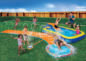 lot 236 image: Aqua Drench 3-In-1 Splash Park (Used Missing Accessories & Pump)