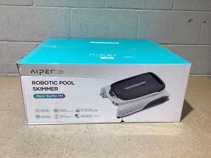 lot 3 image: Aiper Surfer M1 Cordless Skimmer 9-in Robotic Pool Vacuum (Used)