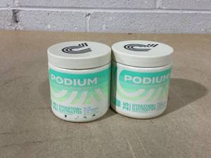 lot 158 image: LOT OF 2 Podium Nutrition Hydration  Electrolytes Energy Drink - Blue Raspberry 25 Servings (EXP 022026)