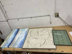 lot 225 image: LOT OF 3 (2) Art Frames (1) Picture Frame (Minor Transit Damage Behind 1 Frame, See Photos)