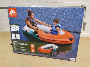 lot 244 image: Ozark Trail 2-Person Inflatable Recreational Raft Set 65 x 40