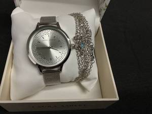 lot 79 image: Laura Ashley Womens Silver-Tone Watch and Bracelet Set 5pc