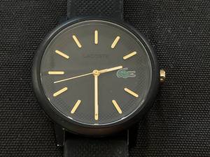 lot 101 image: Lacoste Mens LC.79.1.29.3206 Black Stainless SteelRubber Strap Wristwatch Case 42mm (Needs Cleaning)