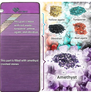 lot 22 image: PHYMAT Far Infrared Amethyst Heating Pad (67x27)- 5 Color Gemstone Crystal Heating Pad - Infrared Mat Full Body- Bio Amethyst Mat with Auto Shut Off - Overheat Protection,Smart Control