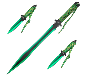 lot 38 image: Neptune Heros Edge 25 Green Machete Sword