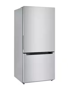 lot 71 image: Vissani 30 in. 18.7 cu. ft. Bottom Freezer Refrigerator in Fingerprint Resistant Stainless Steel Model # MDBF18SS (Minor Transit Damage)