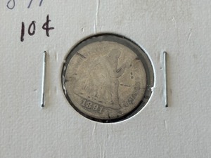 lot 25 image: 1891 Seated Liberty Dime