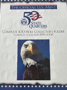 lot 45 image: State Quarter Book and Coins