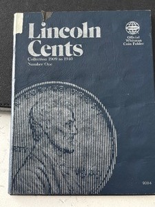 lot 46 image: Lincoln Cent Book and Coins
