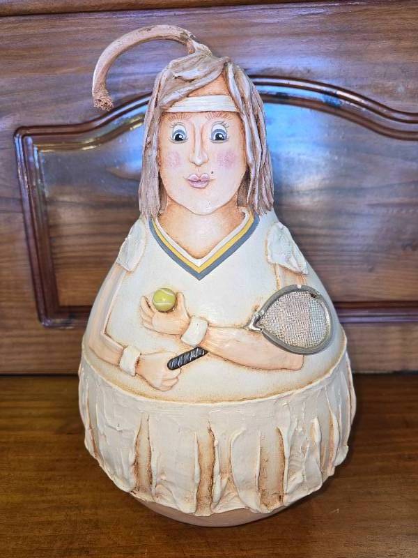 lot 58 image: Gourd Art Tennis Girl