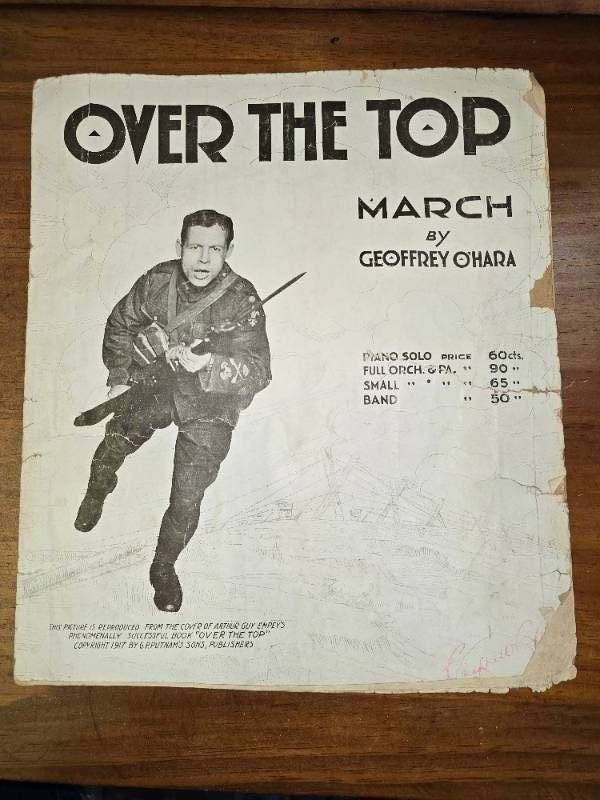 lot 77 image: Over the Top Military Sheet Music