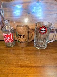 lot 20 image: Beer Mug, A&W Mug, Bottle